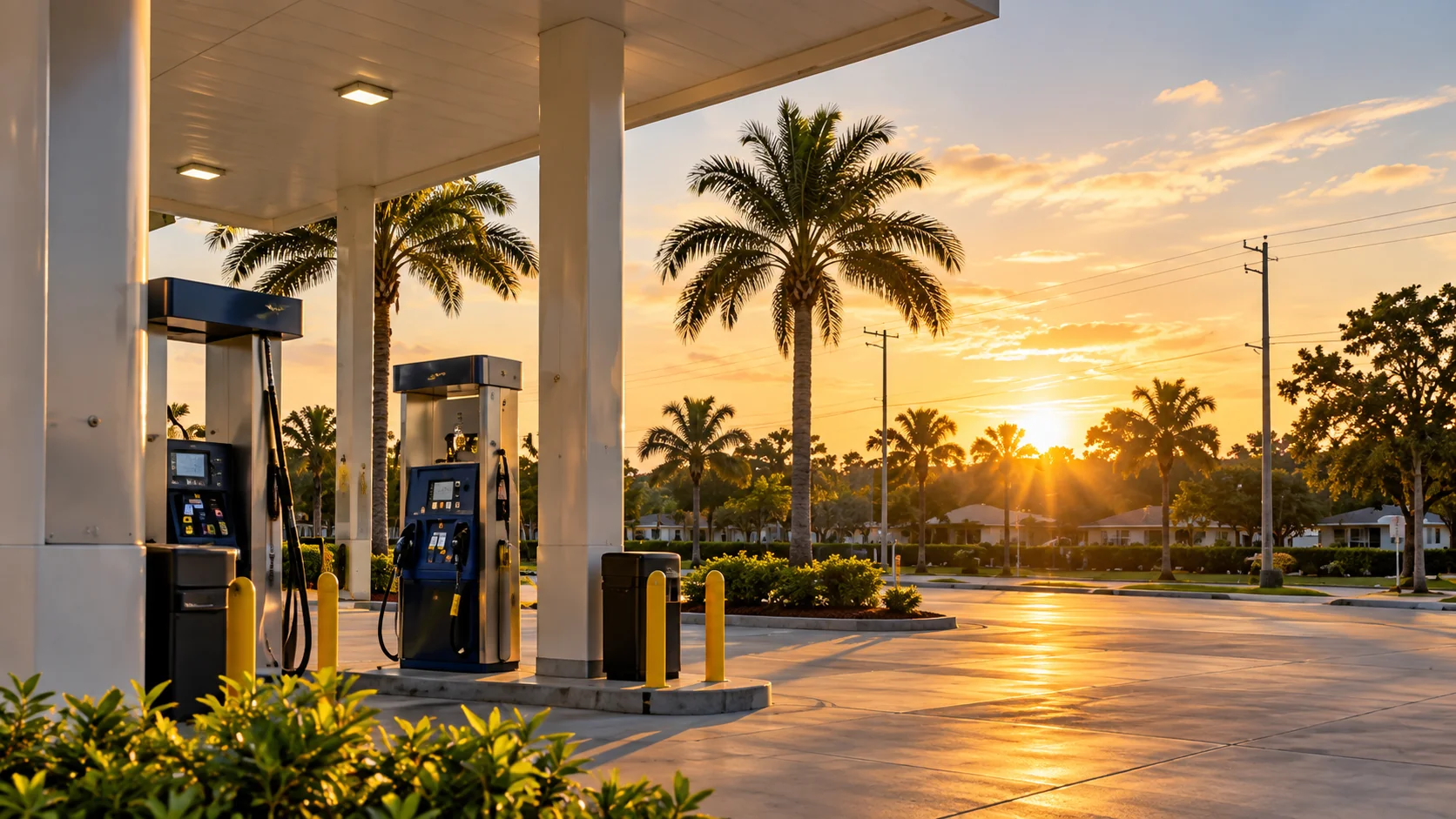 Illustrative Florida gas station; not a photograph of a verified portfolio property